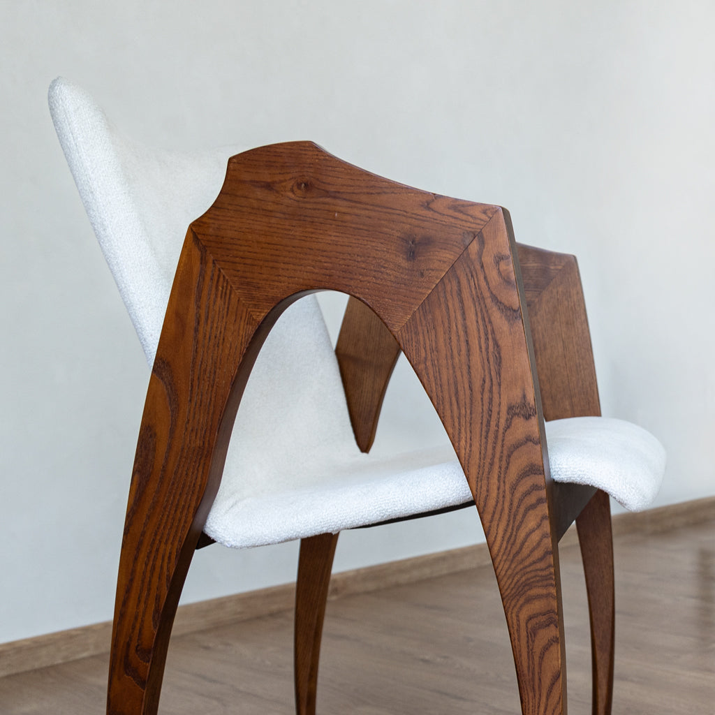 Trendy White Wooden Dining Chair